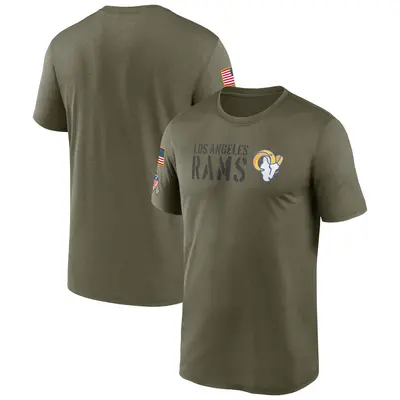 Men's Legend Los Angeles Rams Olive 2022 Salute to Service Team T-Shirt