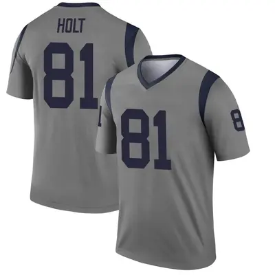 Men's Legend Torry Holt Los Angeles Rams Gray Inverted Jersey