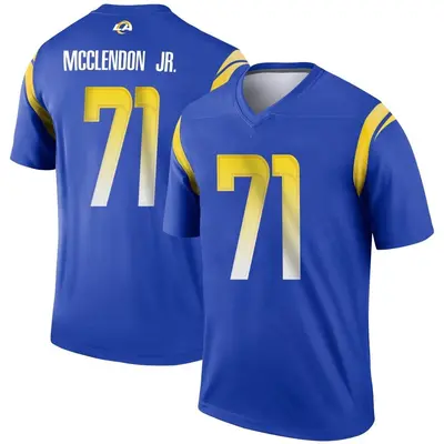 Men's Legend Warren McClendon Jr. Los Angeles Rams Royal Jersey