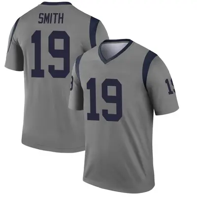 Men's Legend Xavier Smith Los Angeles Rams Gray Inverted Jersey