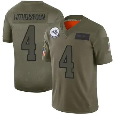 Men's Limited Ahkello Witherspoon Los Angeles Rams Camo 2019 Salute to Service Jersey