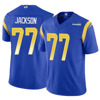 Men's Limited Alaric Jackson Los Angeles Rams Royal Vapor F.U.S.E. Jersey