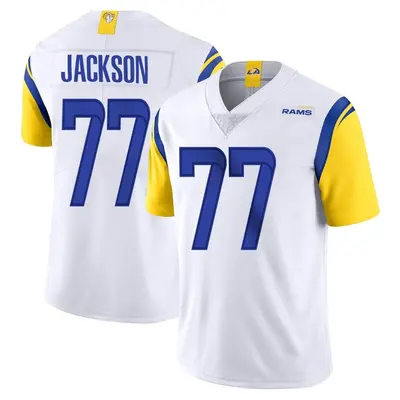 Men's Limited Alaric Jackson Los Angeles Rams White Vapor Untouchable Jersey