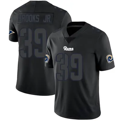 Men's Limited Antoine Brooks Jr. Los Angeles Rams Black Impact Jersey