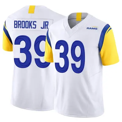 Men's Limited Antoine Brooks Jr. Los Angeles Rams White Vapor F.U.S.E. Jersey