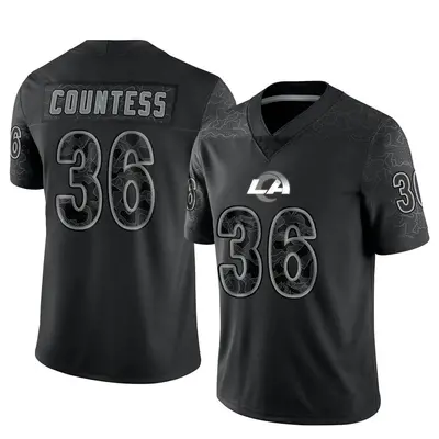 Men's Limited Blake Countess Los Angeles Rams Black Reflective Jersey