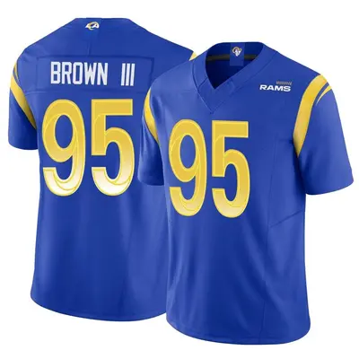 Men's Limited Bobby Brown III Los Angeles Rams Royal Vapor F.U.S.E. Jersey