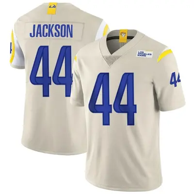 Men's Limited Brennan Jackson Los Angeles Rams Bone Vapor Jersey