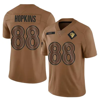 Men's Limited Brycen Hopkins Los Angeles Rams Brown 2023 Salute To Service Jersey