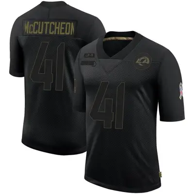 Men's Limited Cameron McCutcheon Los Angeles Rams Black 2020 Salute To Service Jersey