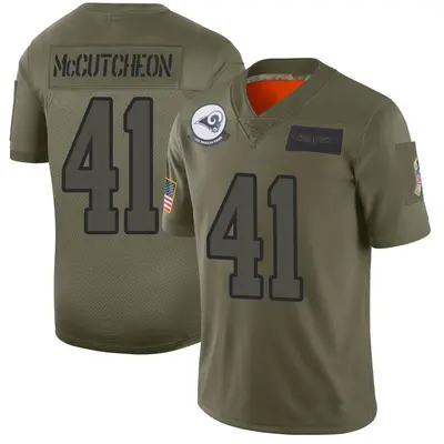 Men's Limited Cameron McCutcheon Los Angeles Rams Camo 2019 Salute to Service Jersey