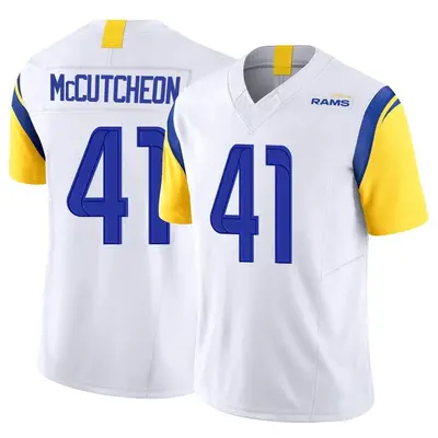 Men's Limited Cameron McCutcheon Los Angeles Rams White Vapor F.U.S.E. Jersey