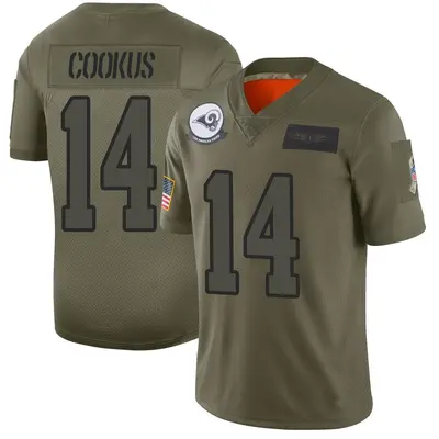 Men's Limited Case Cookus Los Angeles Rams Camo 2019 Salute to Service Jersey