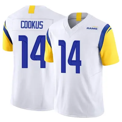 Men's Limited Case Cookus Los Angeles Rams White Vapor F.U.S.E. Jersey