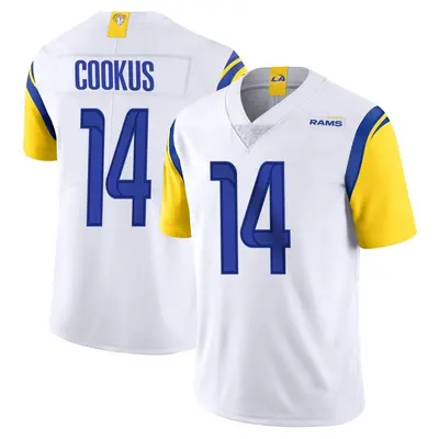 Men's Limited Case Cookus Los Angeles Rams White Vapor Untouchable Jersey