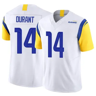 Men's Limited Cobie Durant Los Angeles Rams White Vapor F.U.S.E. Jersey