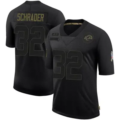 Men's Limited Cody Schrader Los Angeles Rams Black 2020 Salute To Service Jersey