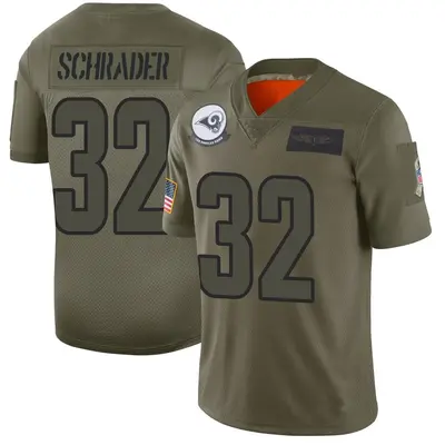 Men's Limited Cody Schrader Los Angeles Rams Camo 2019 Salute to Service Jersey