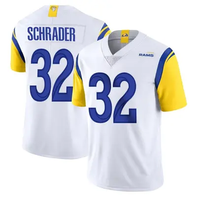 Men's Limited Cody Schrader Los Angeles Rams White Vapor Untouchable Jersey