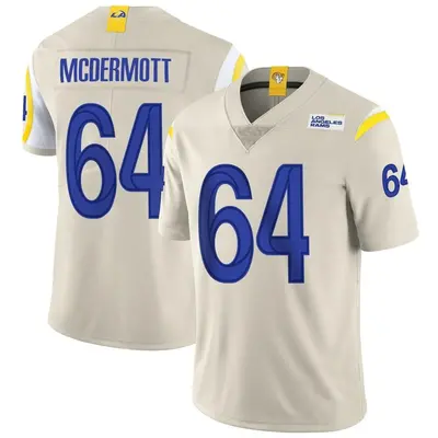 Men's Limited Conor McDermott Los Angeles Rams Bone Vapor Jersey