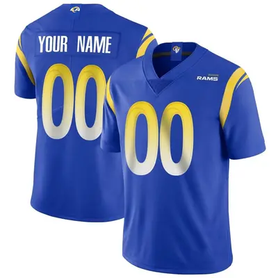 Men's Limited Custom Los Angeles Rams Royal Alternate Vapor Untouchable Jersey