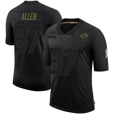 Men's Limited Davis Allen Los Angeles Rams Black 2020 Salute To Service Jersey