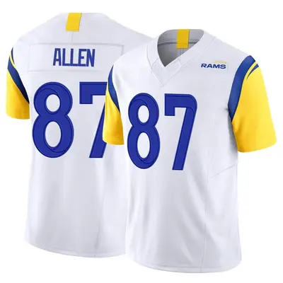 Men's Limited Davis Allen Los Angeles Rams White Vapor F.U.S.E. Jersey