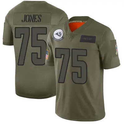 Men's Limited Deacon Jones Los Angeles Rams Camo 2019 Salute to Service Jersey