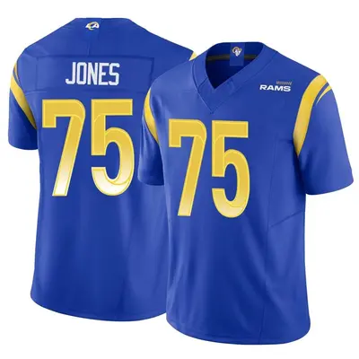 Men's Limited Deacon Jones Los Angeles Rams Royal Vapor F.U.S.E. Jersey