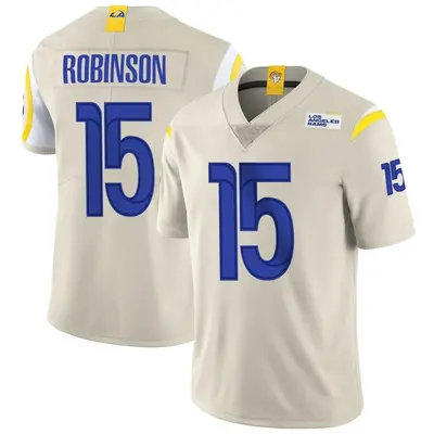 Men's Limited Demarcus Robinson Los Angeles Rams Bone Vapor Jersey