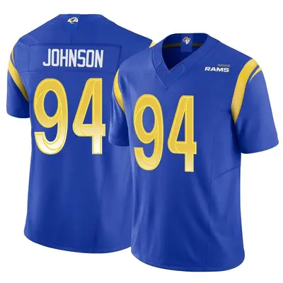 Men's Limited Desjuan Johnson Los Angeles Rams Royal Vapor F.U.S.E. Jersey