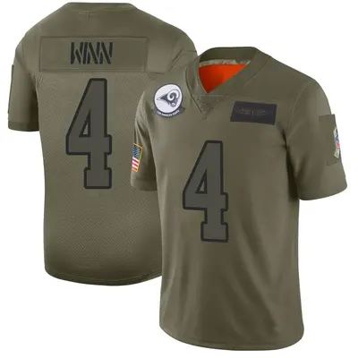 Men's Limited Dresser Winn Los Angeles Rams Camo 2019 Salute to Service Jersey