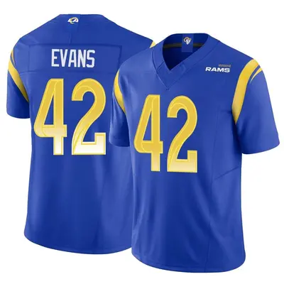 Men's Limited Ethan Evans Los Angeles Rams Royal Vapor F.U.S.E. Jersey