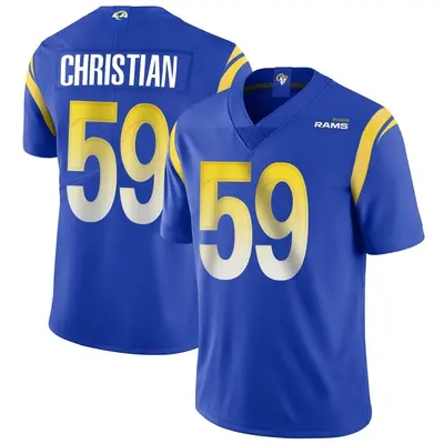 Men's Limited Geron Christian Los Angeles Rams Royal Alternate Vapor Untouchable Jersey