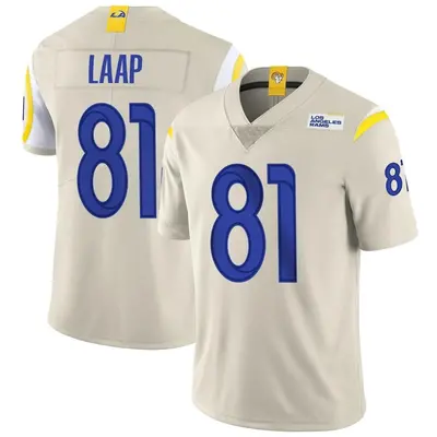 Men's Limited JJ Laap Los Angeles Rams Bone Vapor Jersey