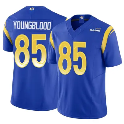 Men's Limited Jack Youngblood Los Angeles Rams Royal Vapor F.U.S.E. Jersey