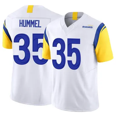 Men's Limited Jacob Hummel Los Angeles Rams White Vapor F.U.S.E. Jersey