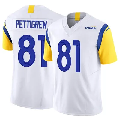 Men's Limited Jamal Pettigrew Los Angeles Rams White Vapor F.U.S.E. Jersey