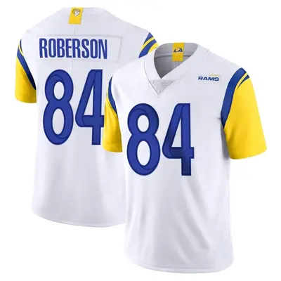 Men's Limited Jaquarii Roberson Los Angeles Rams White Vapor Untouchable Jersey