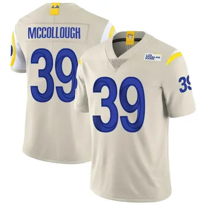 Men's Limited Jaylen McCollough Los Angeles Rams Bone Vapor Jersey