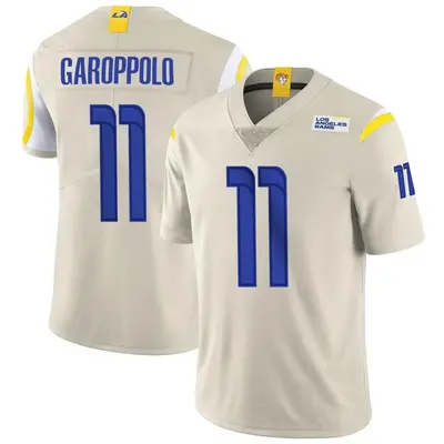 Men's Limited Jimmy Garoppolo Los Angeles Rams Bone Vapor Jersey