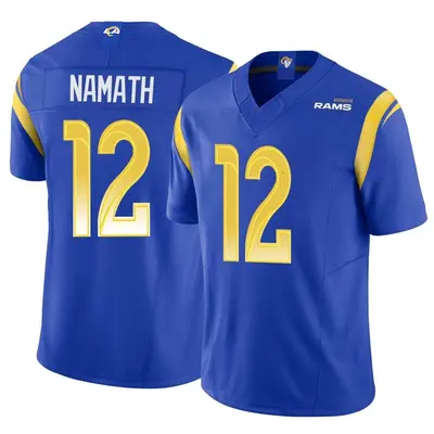 Men's Limited Joe Namath Los Angeles Rams Royal Vapor F.U.S.E. Jersey