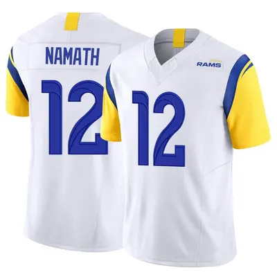 Men's Limited Joe Namath Los Angeles Rams White Vapor F.U.S.E. Jersey