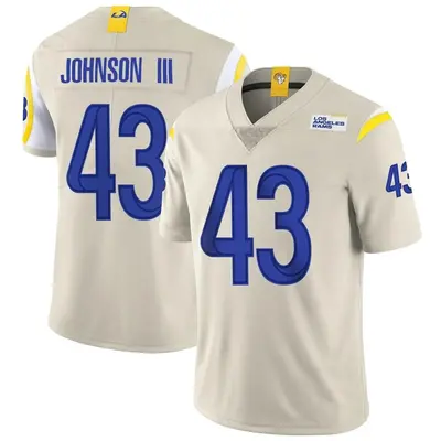 Men's Limited John Johnson III Los Angeles Rams Bone Vapor Jersey