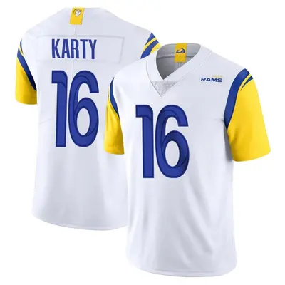 Men's Limited Joshua Karty Los Angeles Rams White Vapor Untouchable Jersey