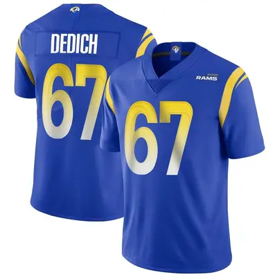 Men's Limited Justin Dedich Los Angeles Rams Royal Alternate Vapor Untouchable Jersey