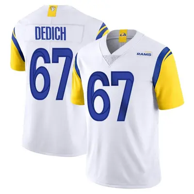 Men's Limited Justin Dedich Los Angeles Rams White Vapor Untouchable Jersey