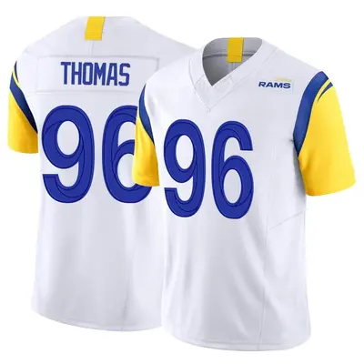 Men's Limited Keir Thomas Los Angeles Rams White Vapor F.U.S.E. Jersey