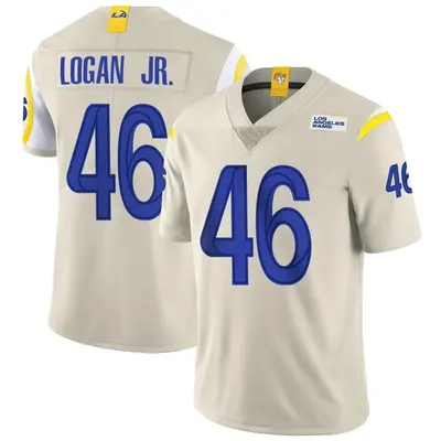 Men's Limited Kenny Logan Jr. Los Angeles Rams Bone Vapor Jersey