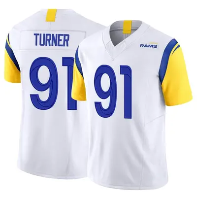 Men's Limited Kobie Turner Los Angeles Rams White Vapor F.U.S.E. Jersey